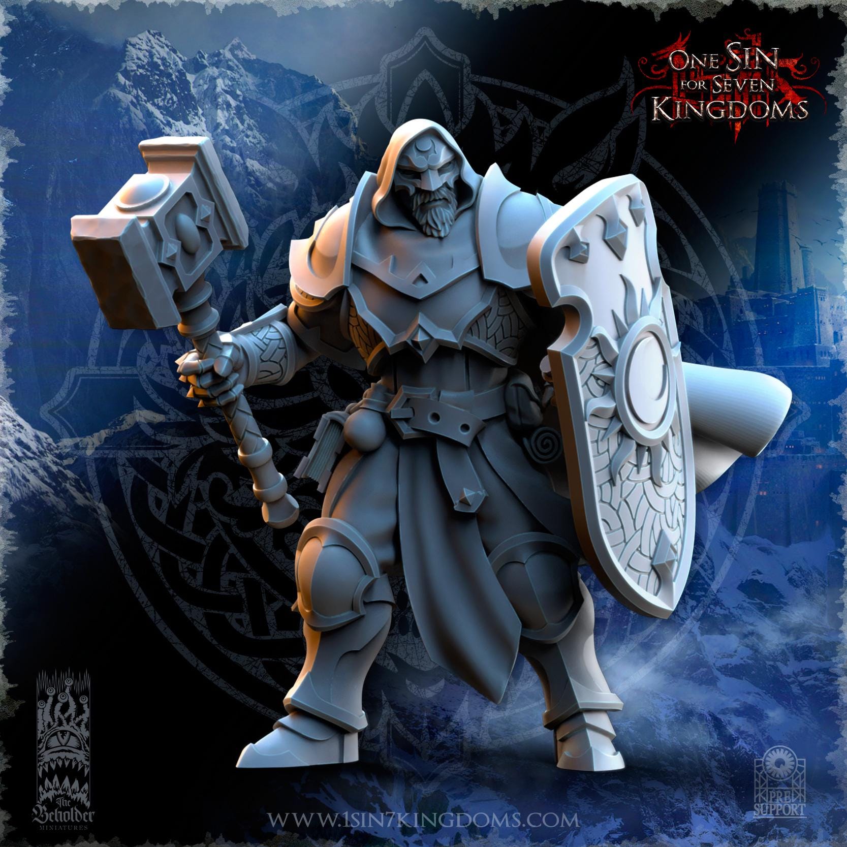 Stormwolves Moon Howlers miniature - in 12K - by The Beholder Miniatures