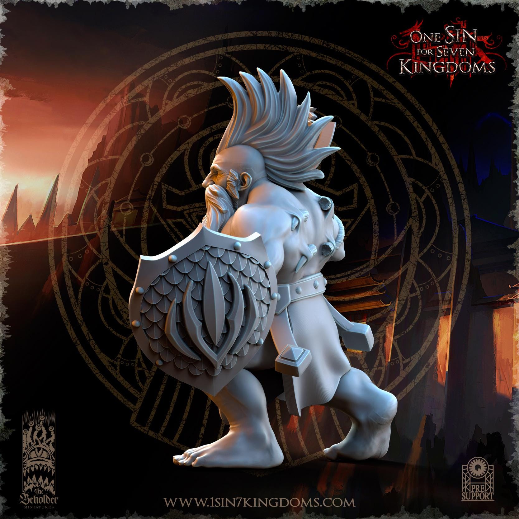 Tharin Fyrebeard  - in 12k- by The Beholder Miniatures