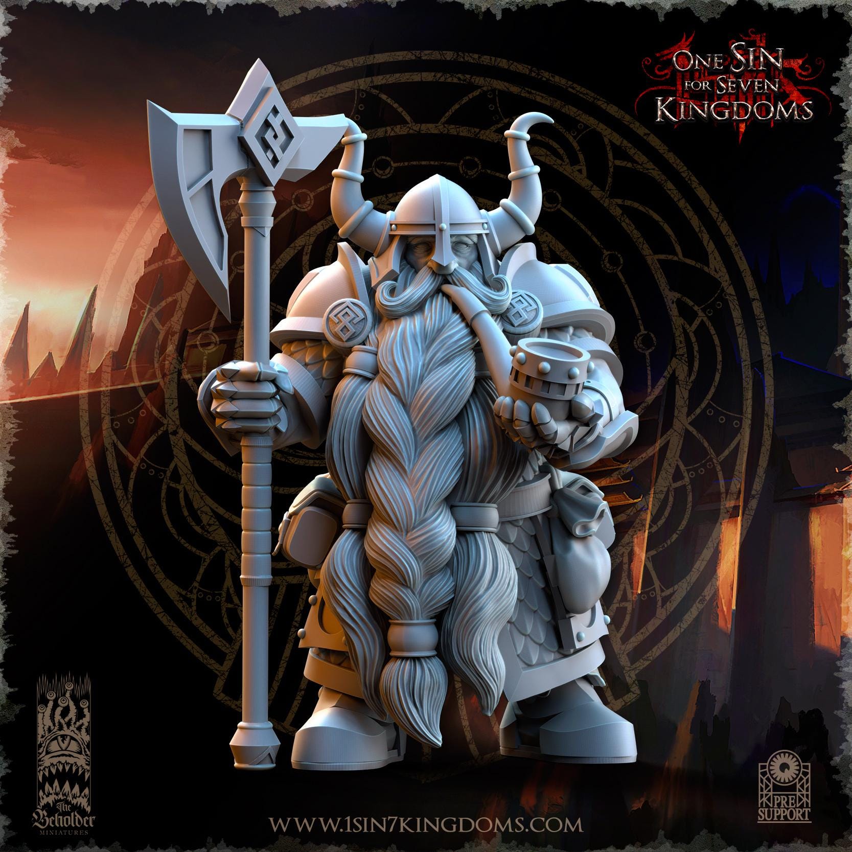 Dwarven Kingdoms Legion of the Ancient Commnad Group - in 12k- by The Beholder Miniatures