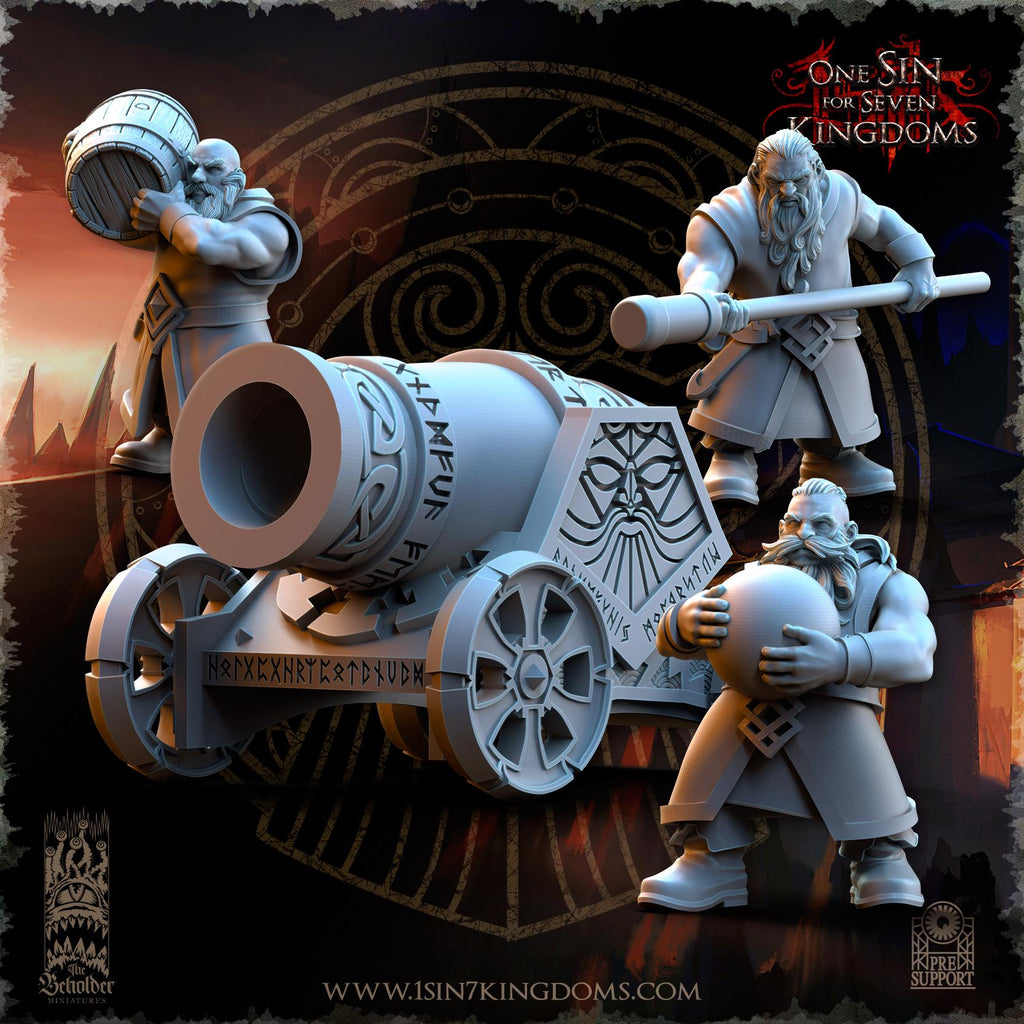 Dwarven Kingdoms Thunder Cannon - in 12k- by The Beholder Miniatures