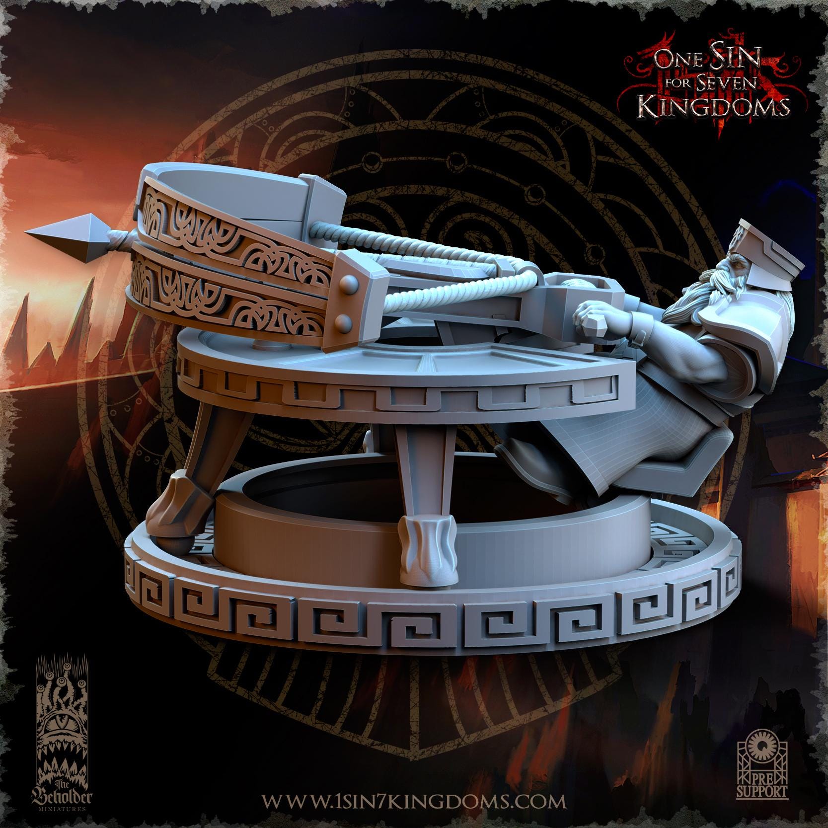 Dwarven Kingdoms Iron Spitter Ballista - in 12k- by The Beholder Miniatures