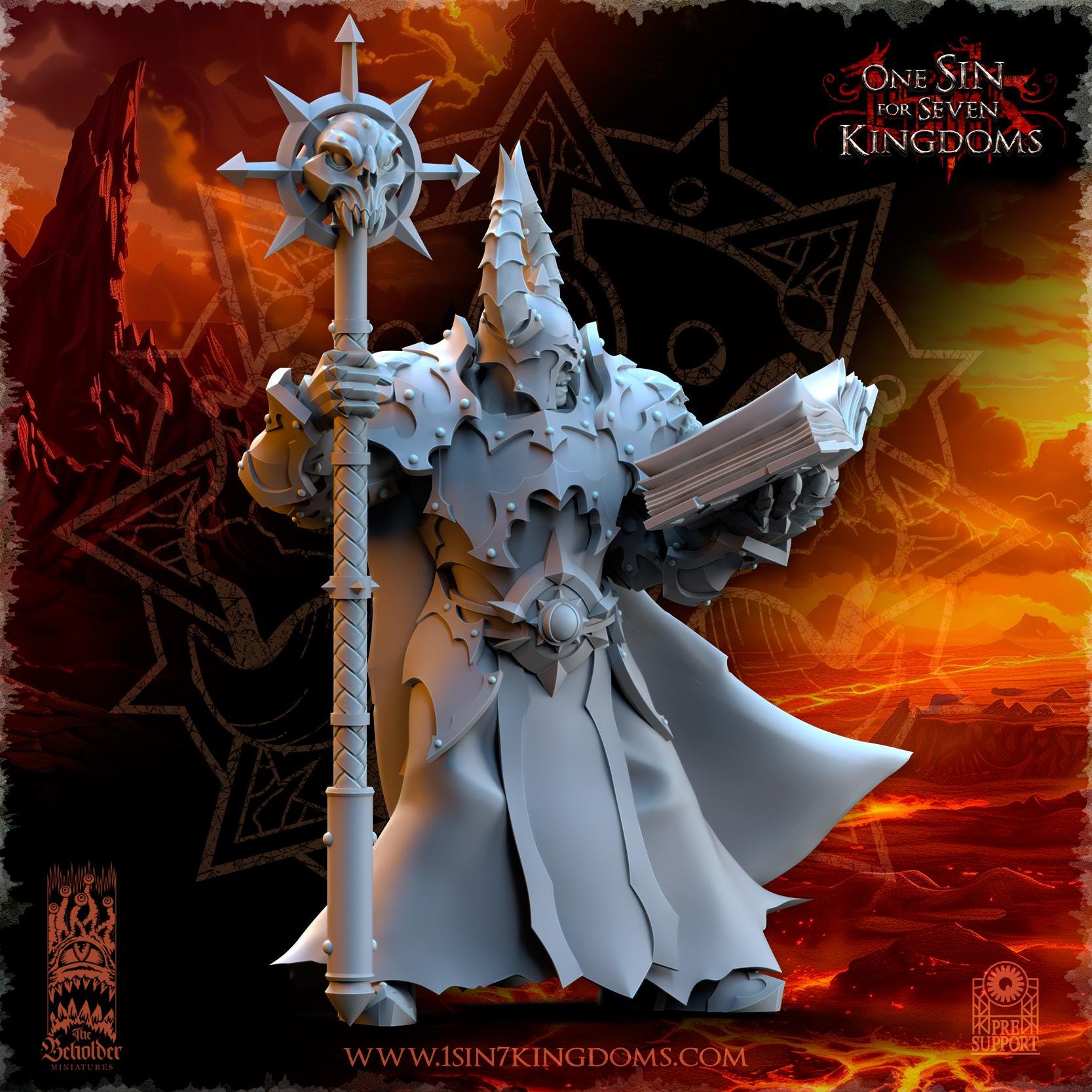 Demonaz, Ascended Sorcerer - in 12k- by The Beholder Miniatures