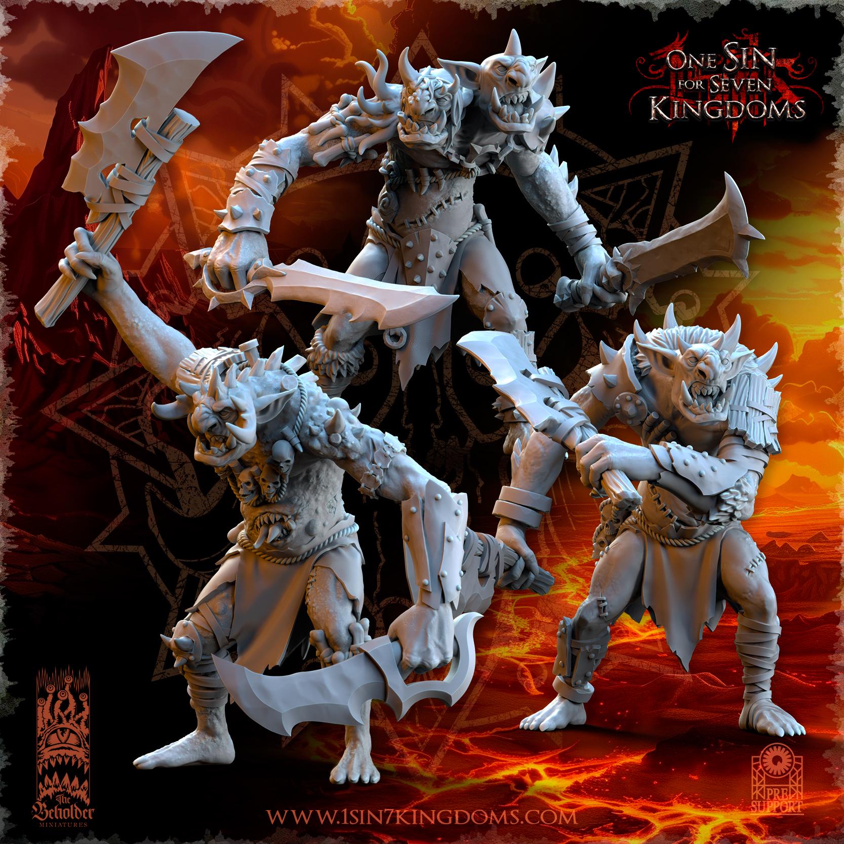 Realms of Mayhem Trolls - in 12k- by The Beholder Miniatures