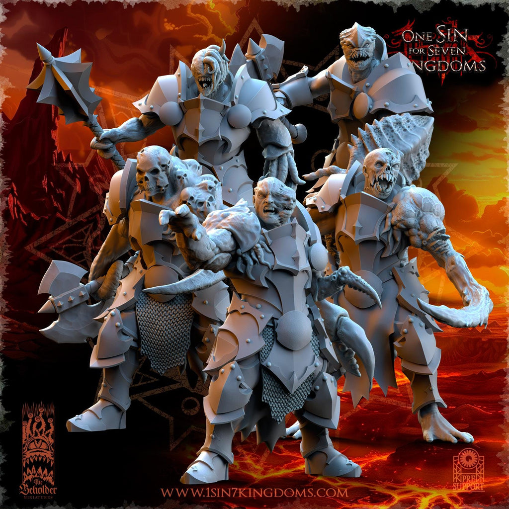 Realms of Mayhem Tainted Warriors - in 12k- by The Beholder Miniatures