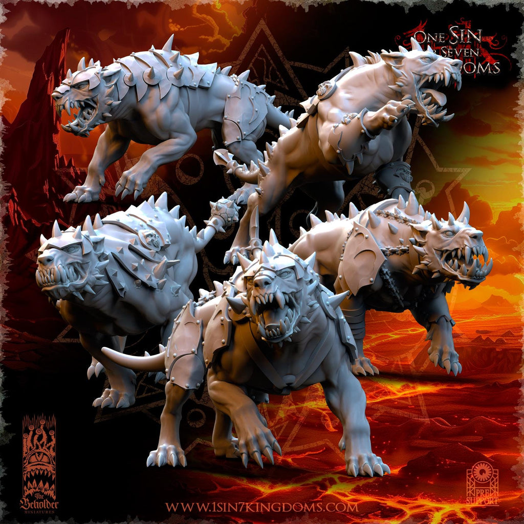 Realms of Mayhem Hellhounds - in 12k- by The Beholder Miniatures