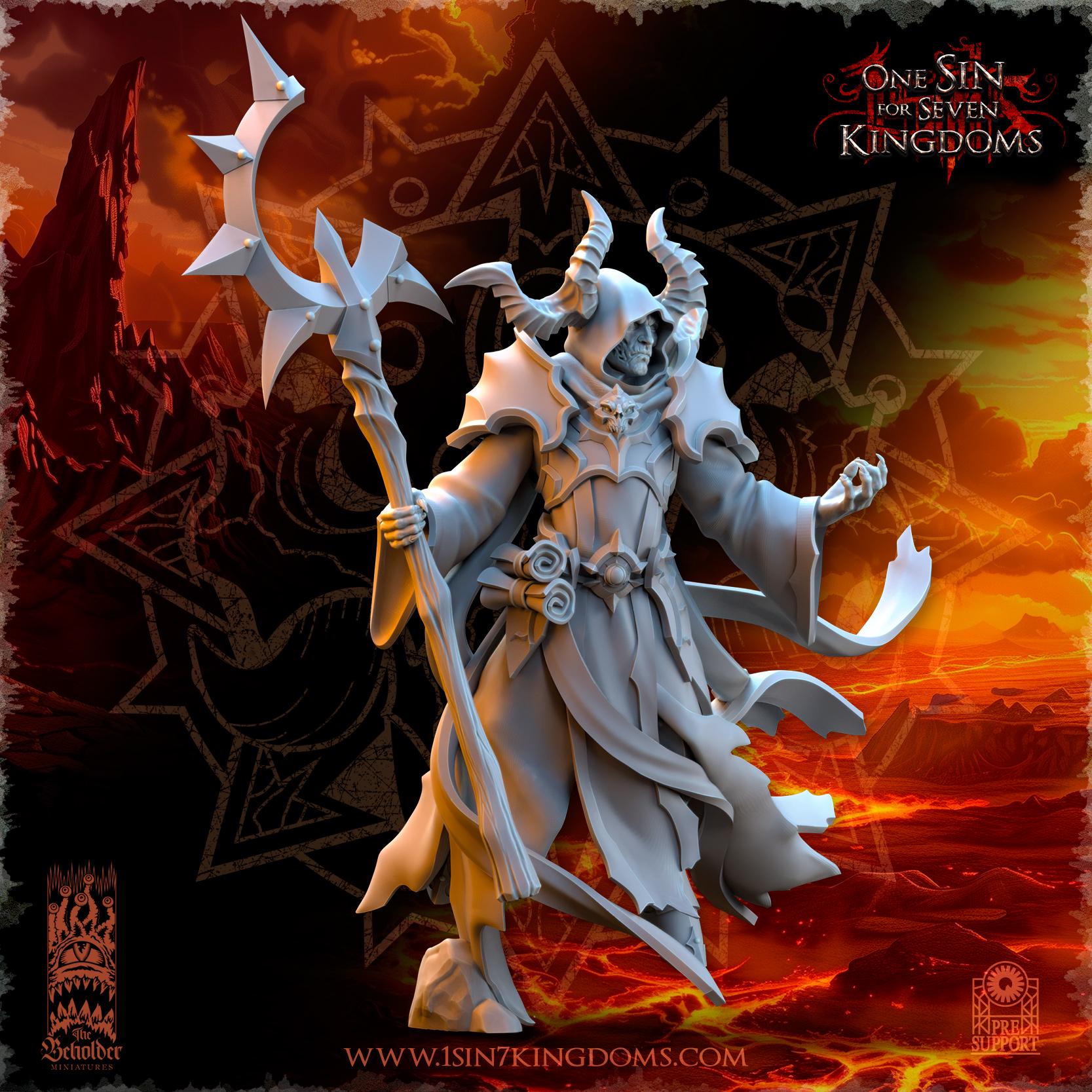 Nihilgaard, the Dark Sorcerer - in 12k- by The Beholder Miniatures