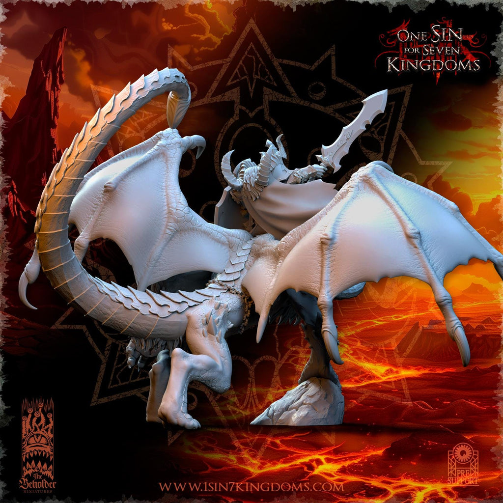 Vrolok on Manticore - in 12k- by The Beholder Miniatures