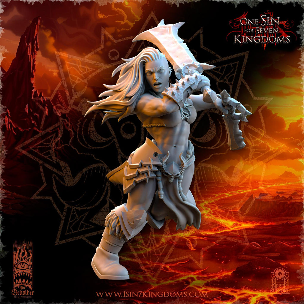 Realms of Mayhem Barbarian Razors - in 12k- by The Beholder Miniatures