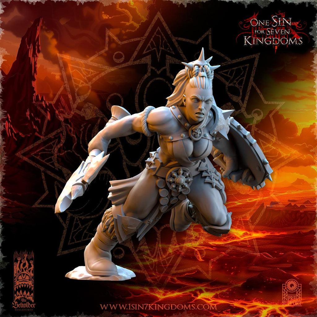 Realms of Mayhem Barbarian Razors - in 12k- by The Beholder Miniatures