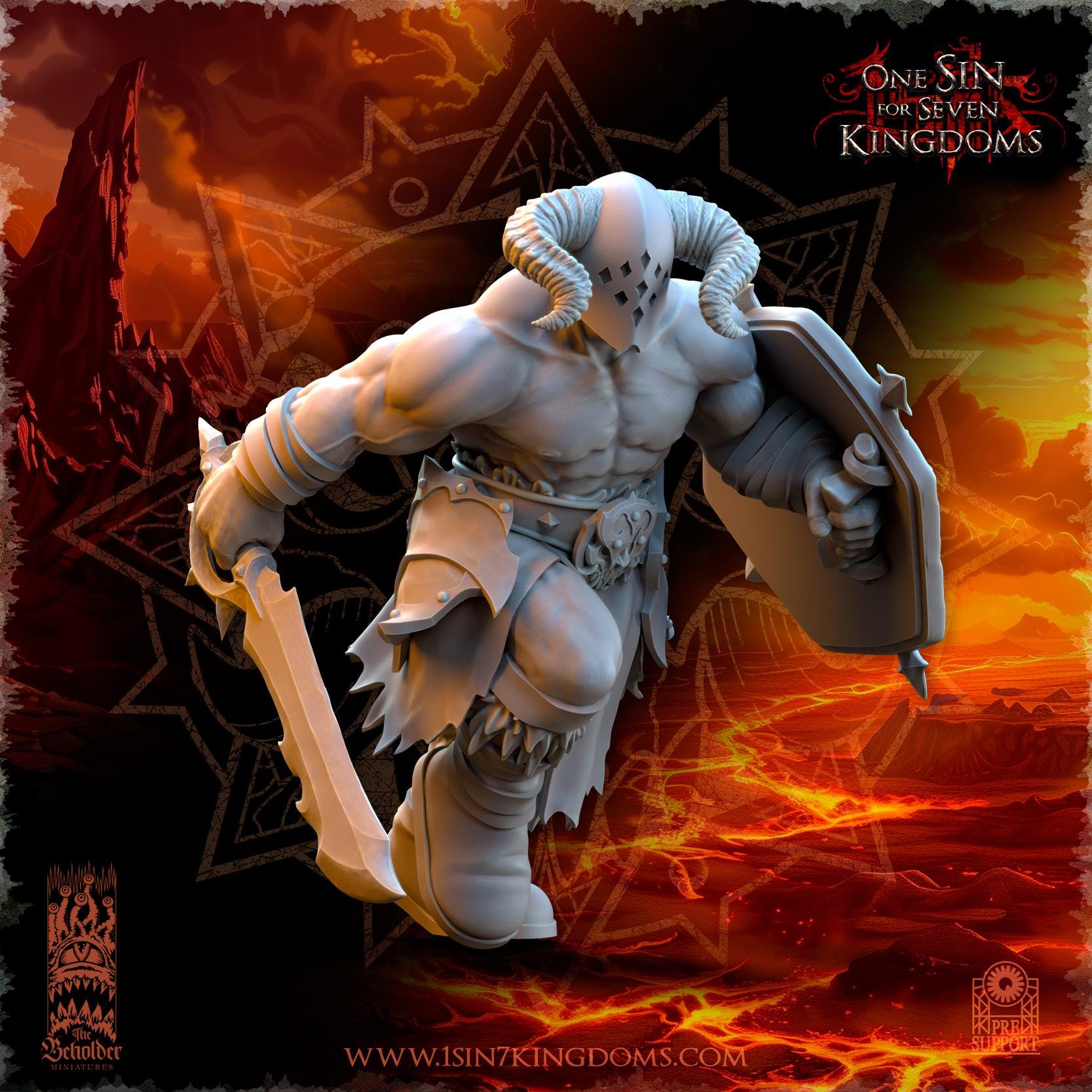 Realms of Mayhem Barbarian Despoilers - in 12k- by The Beholder Miniatures