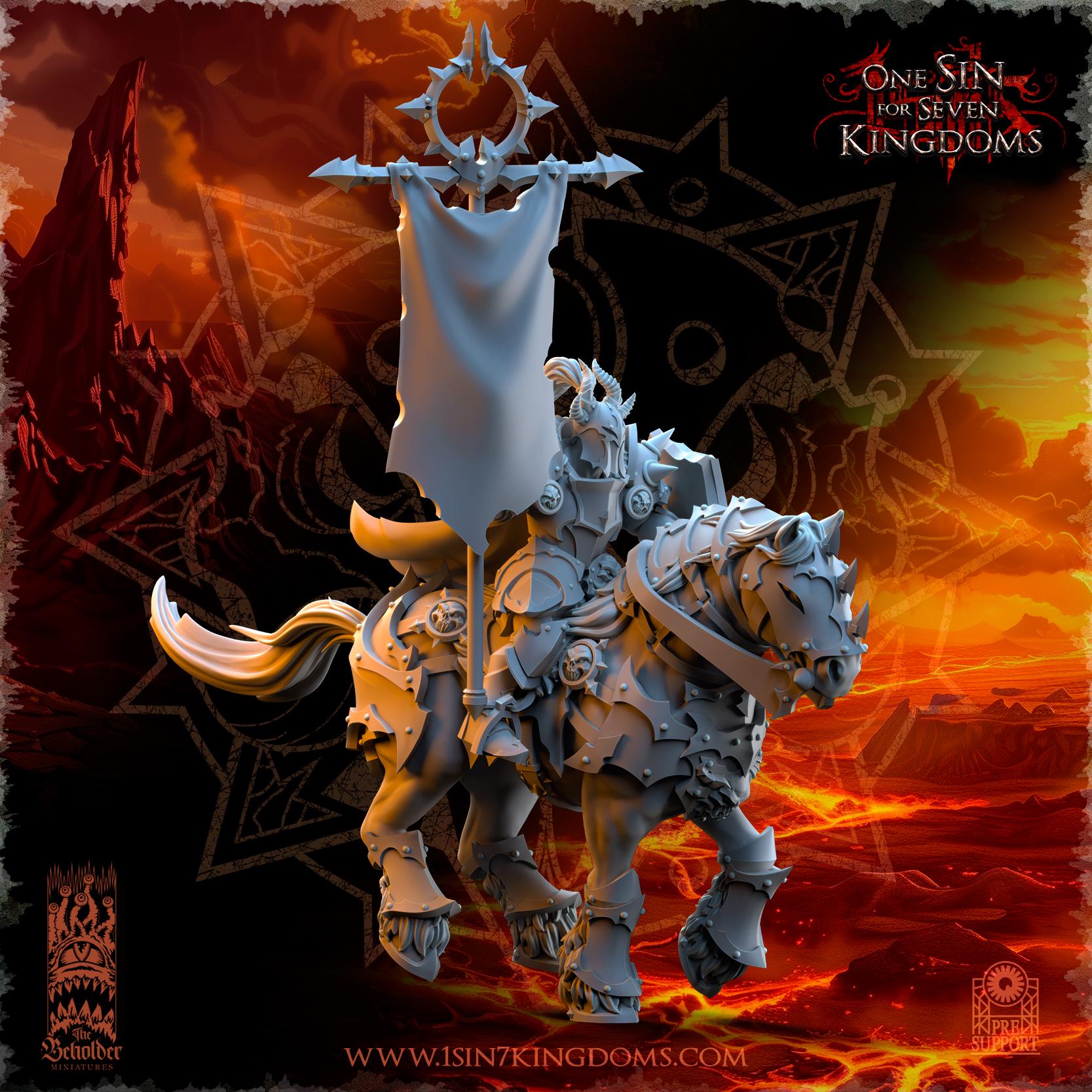 Realms of Mayhem Knights Command Group - in 12k- by The Beholder Miniatures