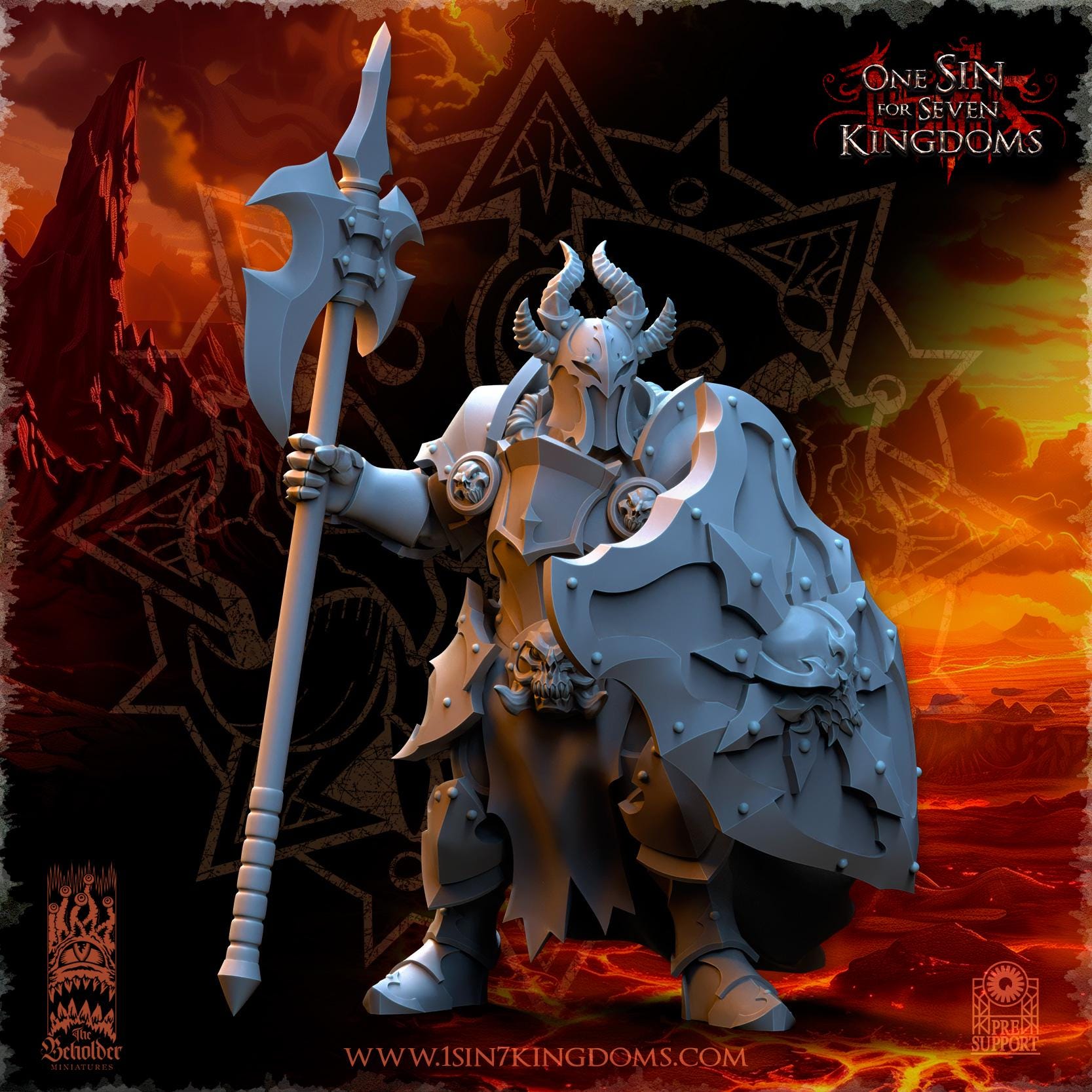 Realms of Mayhem Warriors with Halberds - in 12k- by The Beholder Miniatures
