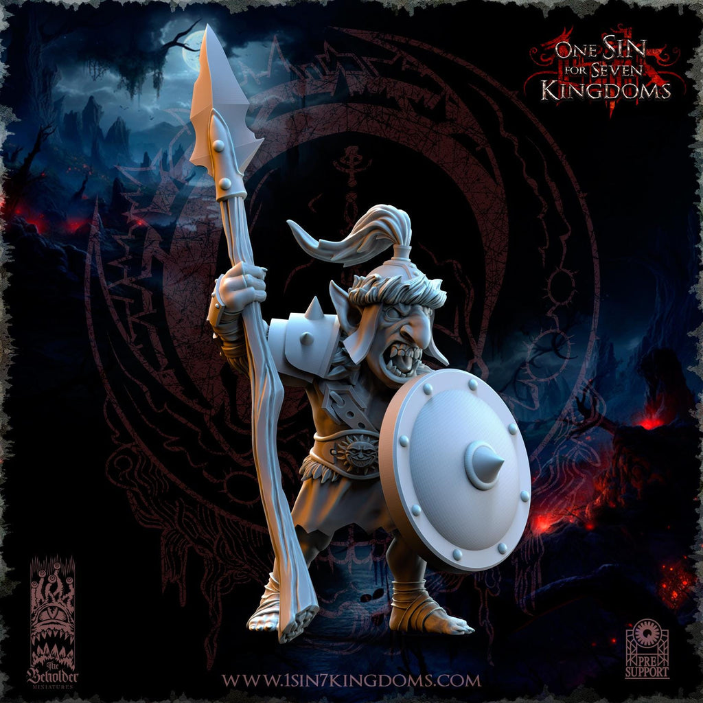 The Black Horde Goblins Desert Warriors miniature - in 12K - by The Beholder Miniatures