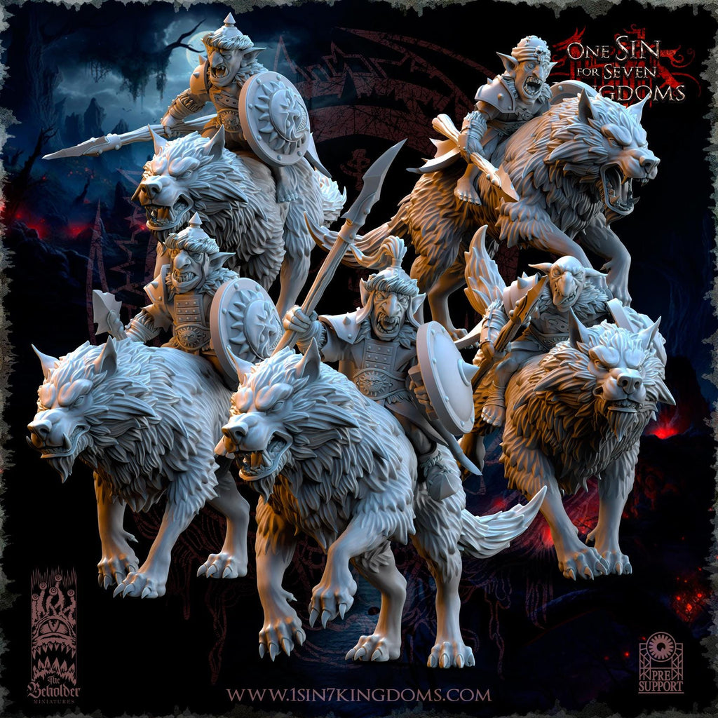 The Black Horde Goblins Desert Riders miniature - in 12K - by The Beholder Miniatures