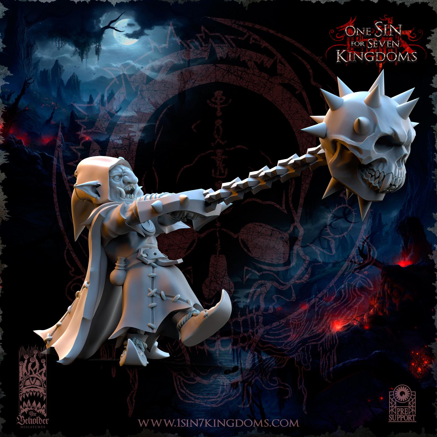 The Black Horde Goblins Frentics miniature - in 12K - by The Beholder Miniatures