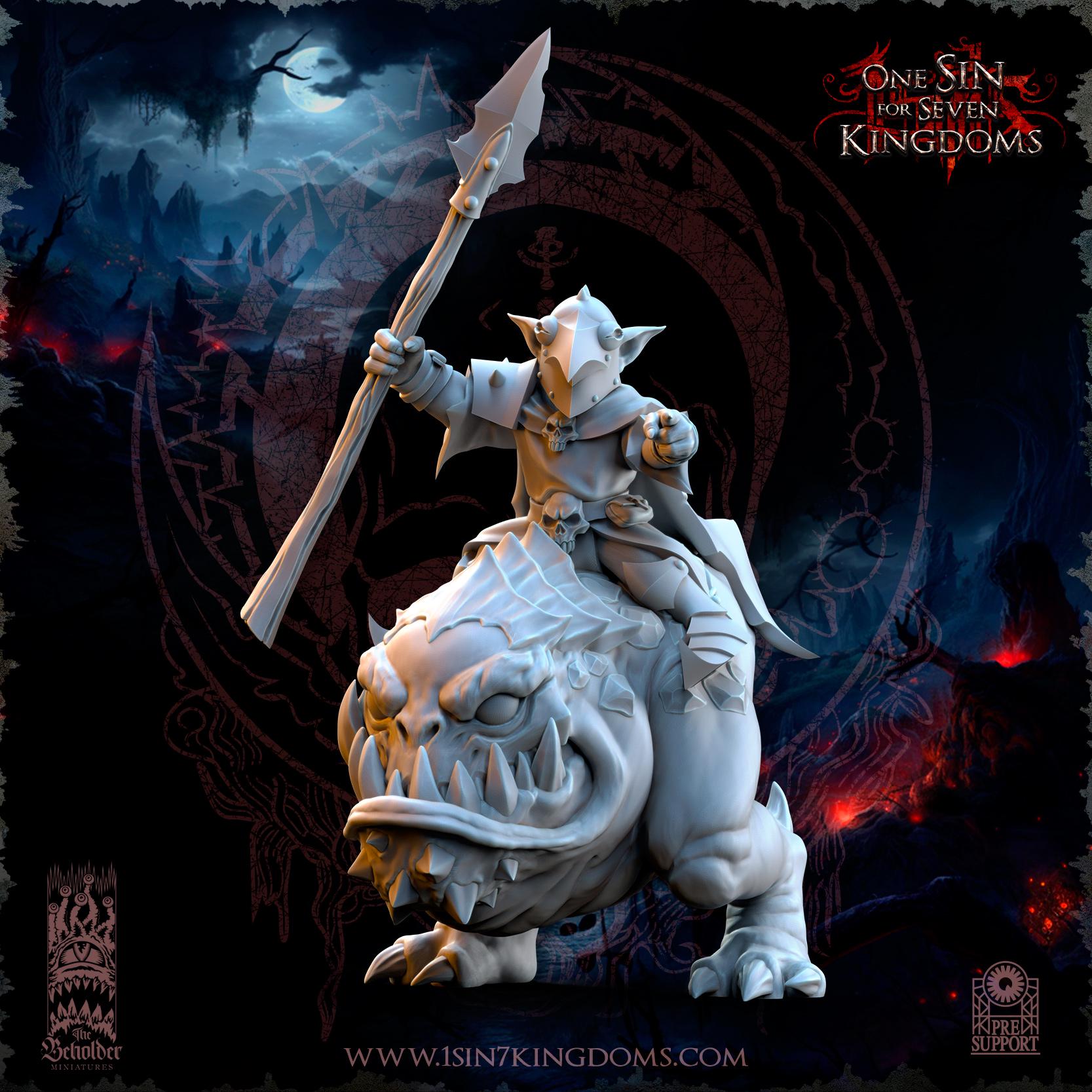 The Black Horde Goblins Kavehorror Knights miniatures - in 12K - by The Beholder Miniatures