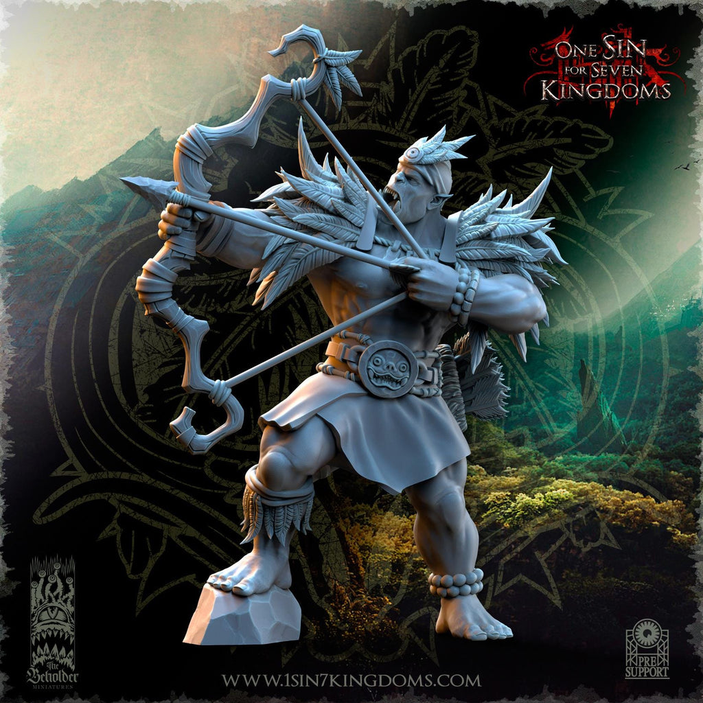 Salanaar Orcs Archers  miniature - in 12K- by The Beholder Miniatures