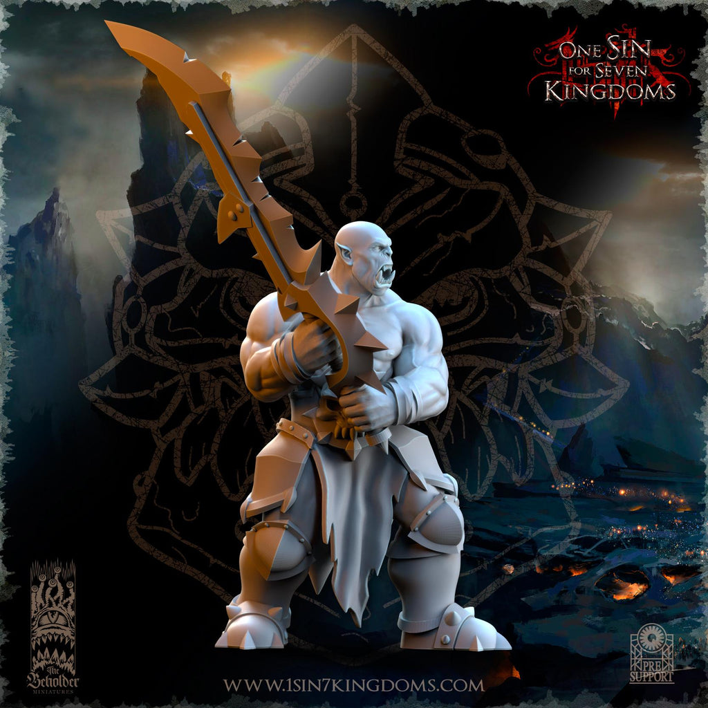 Nestah Orcs Wildlings miniature - in 12K- by The Beholder Miniatures