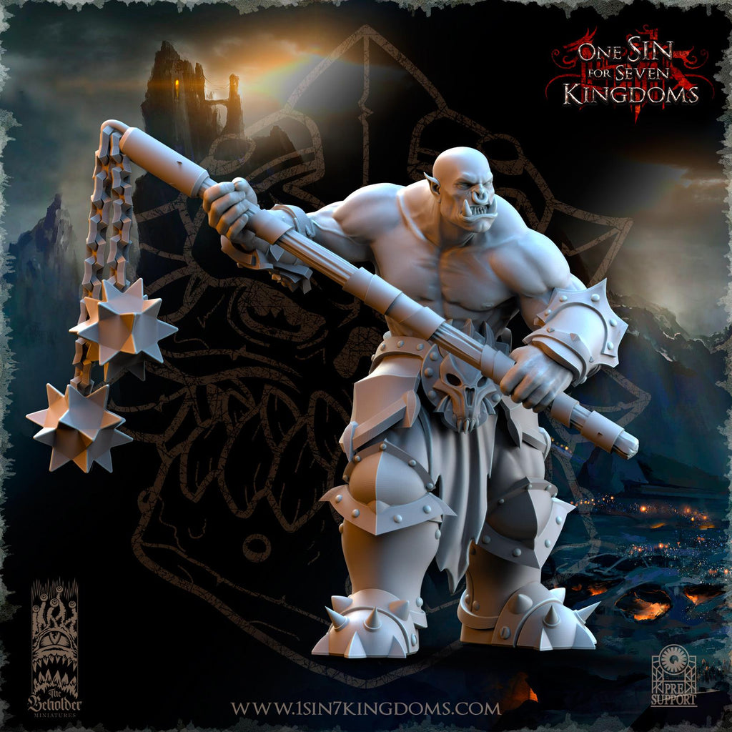 Nestah Orcs Wildlings miniature - in 12K- by The Beholder Miniatures