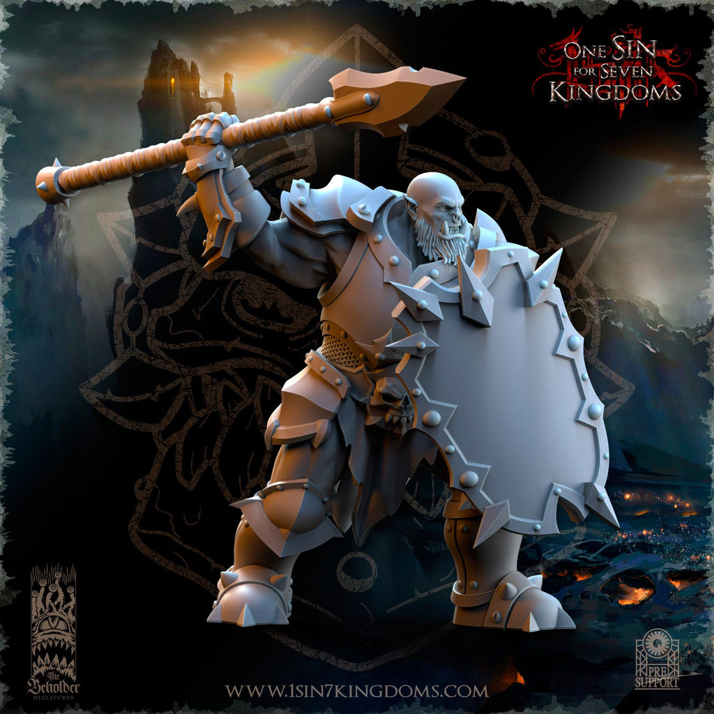 Nestah Orcs Warriors miniature - in 12K- by The Beholder Miniatures