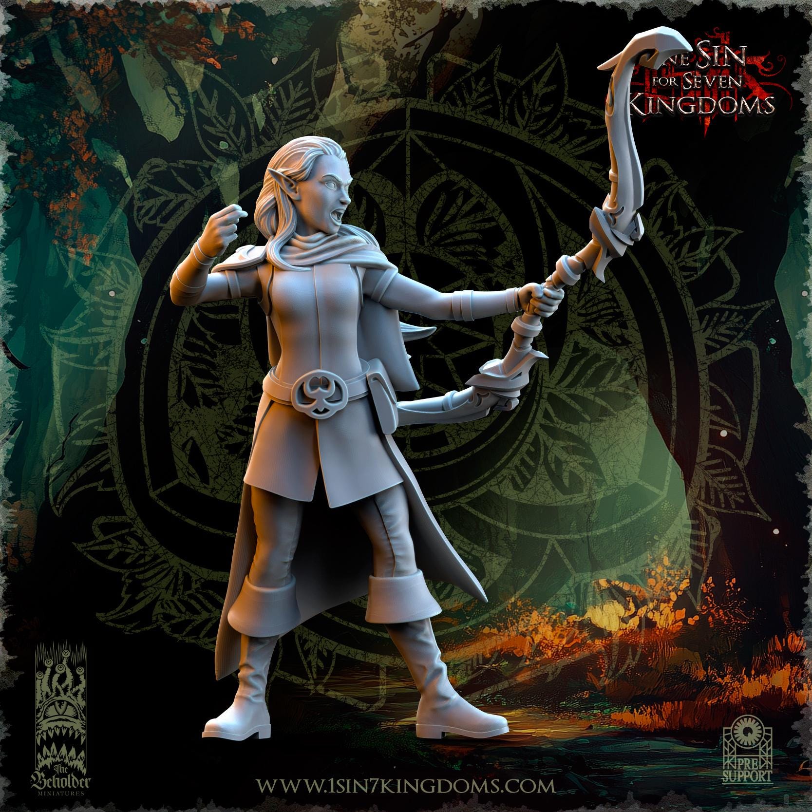 Evergreen Elves Rangers - in 12k- by The Beholder Miniatures