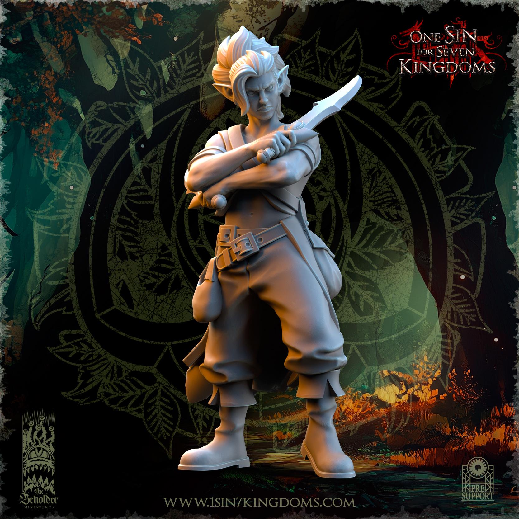 Evergreen Elves Death Dancers - in 12k- by The Beholder Miniatures