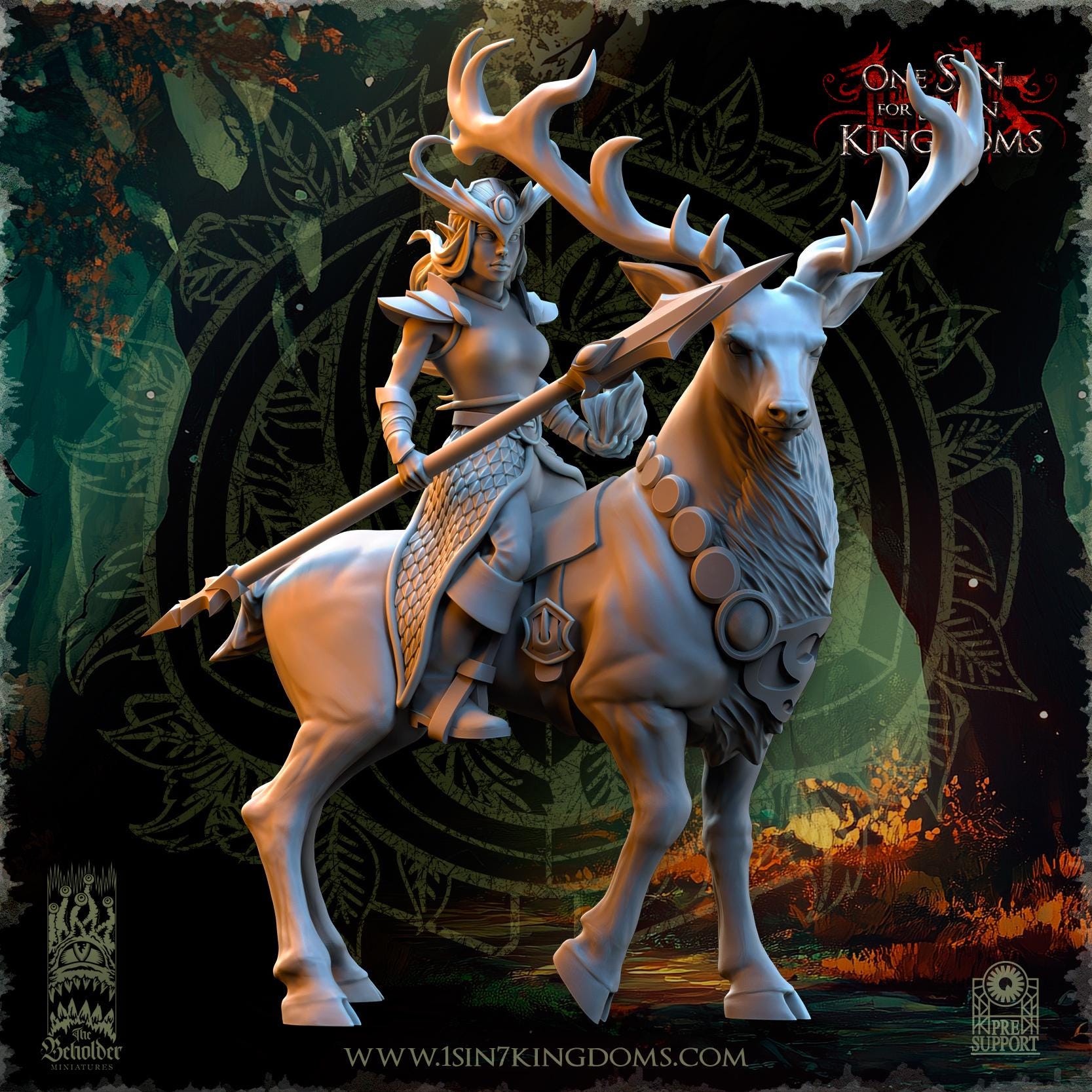 Evergreen Elves Deepwood Maidens - in 12k- by The Beholder Miniatures