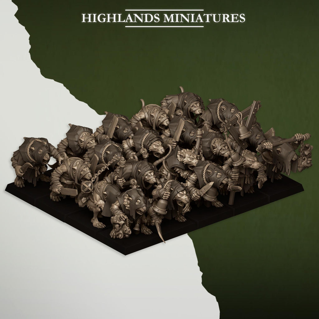 Vermin Acolytes miniature - in 12K - by Highlands Miniatures