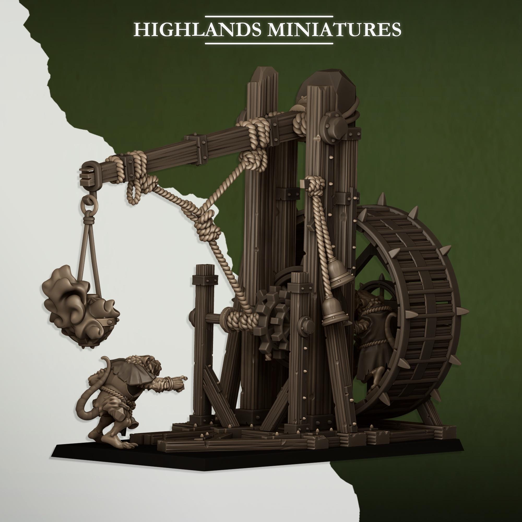 Vermin Censer Thrower miniature - in 12K - by Highlands Miniatures