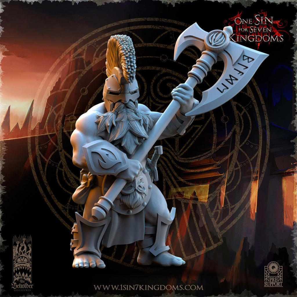 Dwarven Kingdoms Cleavers of Molten Core- in 12k by The Beholder Miniatures