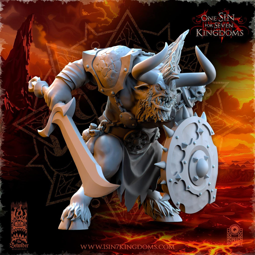 Realms of Mayhem Minotaurs - in 12k by The Beholder Miniatures