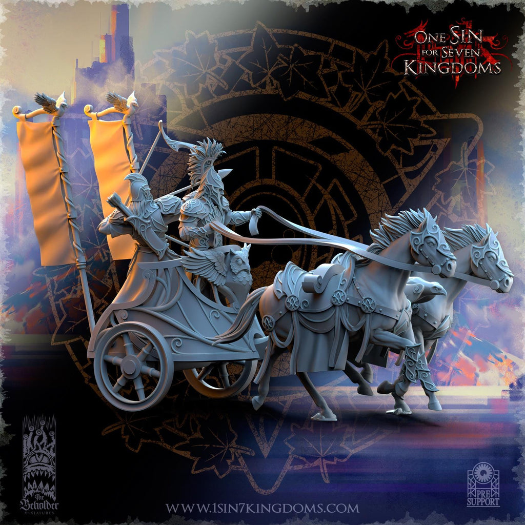 Silvermoor Elves Chariots - in 12k by The Beholder Miniatures