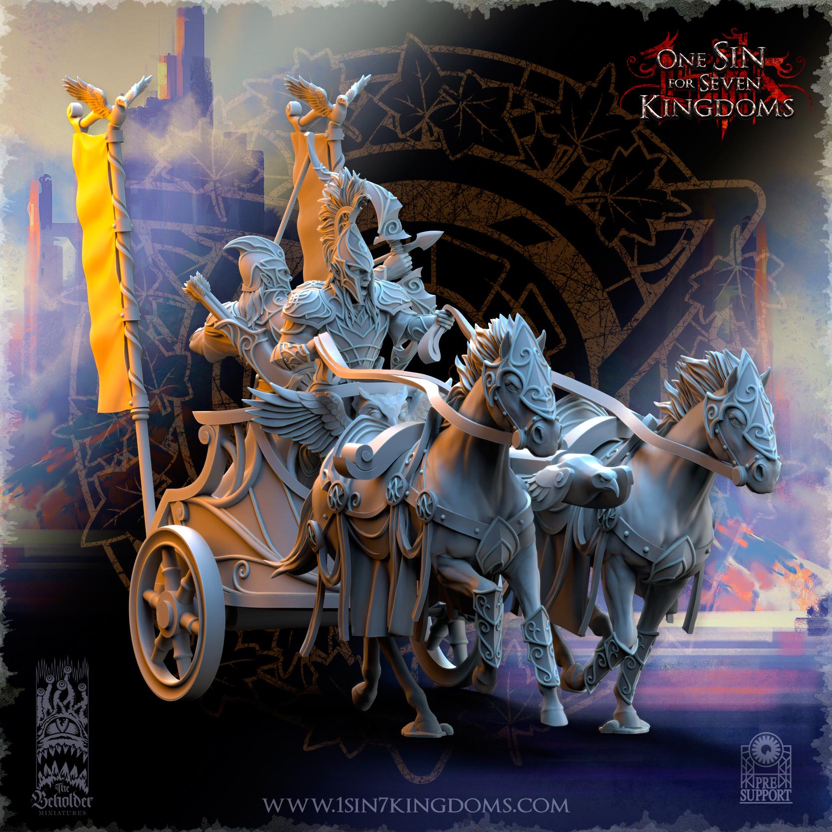 Silvermoor Elves Chariots - in 12k by The Beholder Miniatures