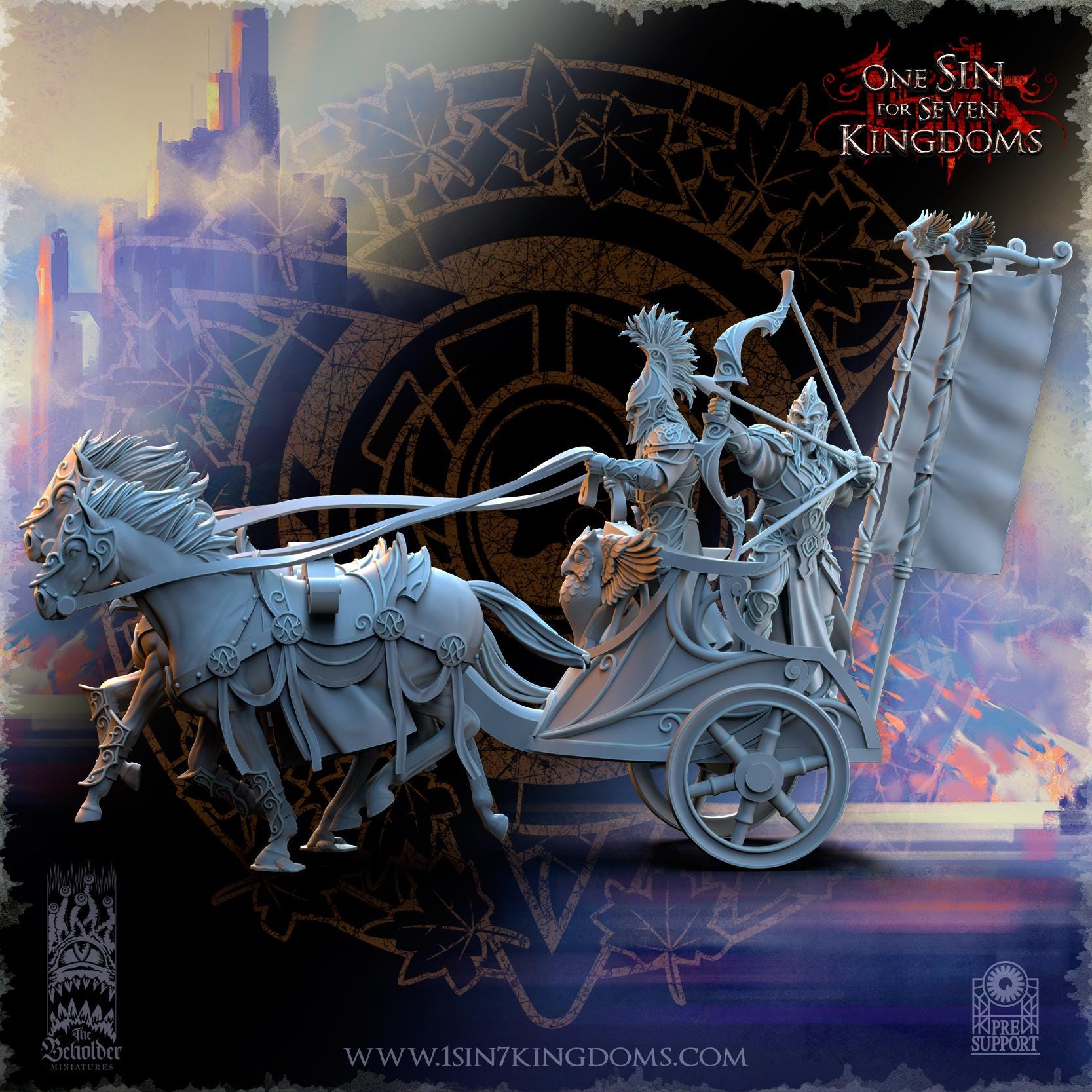 Silvermoor Elves Chariots - in 12k by The Beholder Miniatures