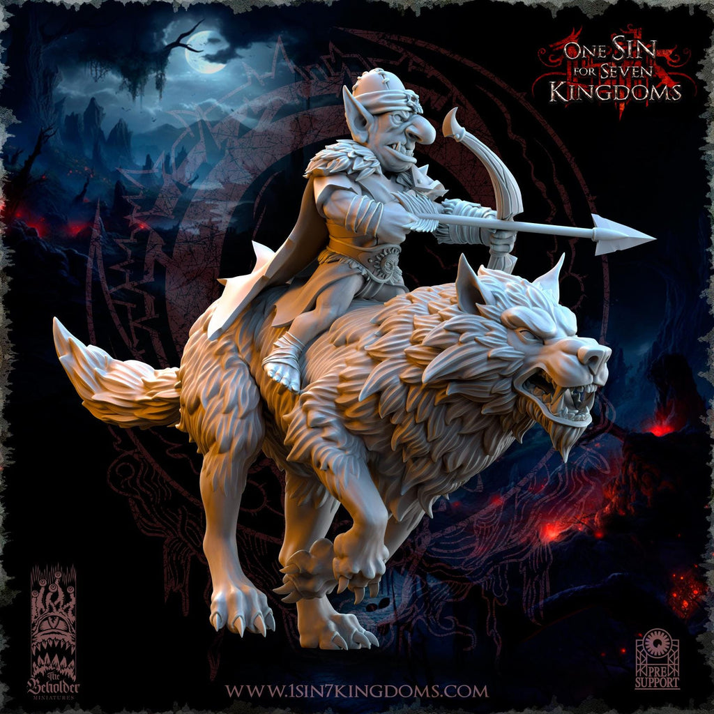 The Black Horde Goblins Desert Riders Archers miniature -  in 12k by The Beholder Miniatures