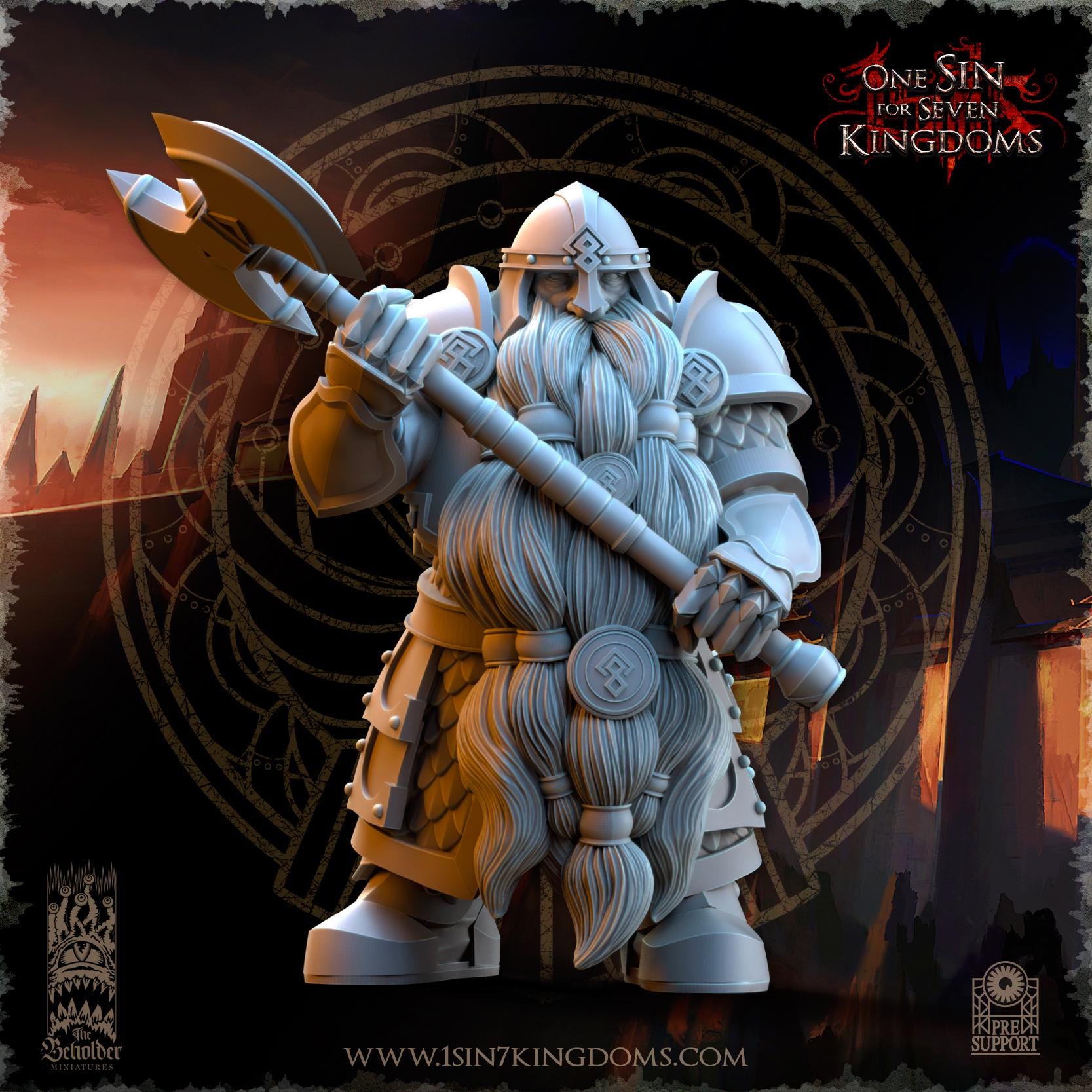 Dwarven Kingdoms Legion of the Ancient Warriors - in 12k  by The Beholder Miniatures