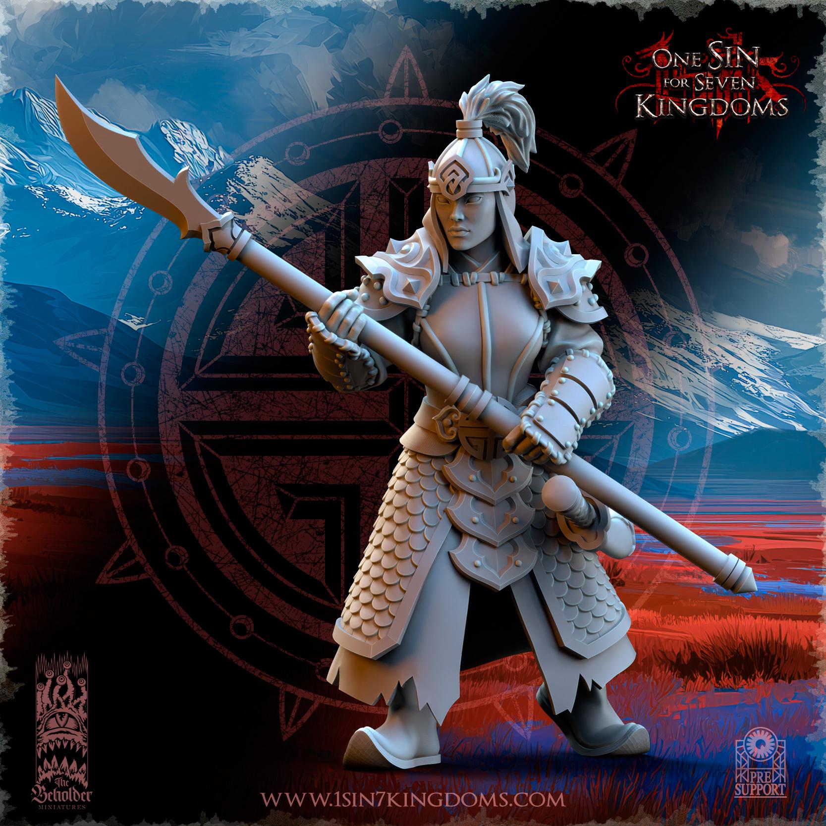 Astarii Dynasty Warriors spearmen in 12k by The Beholder Miniatures