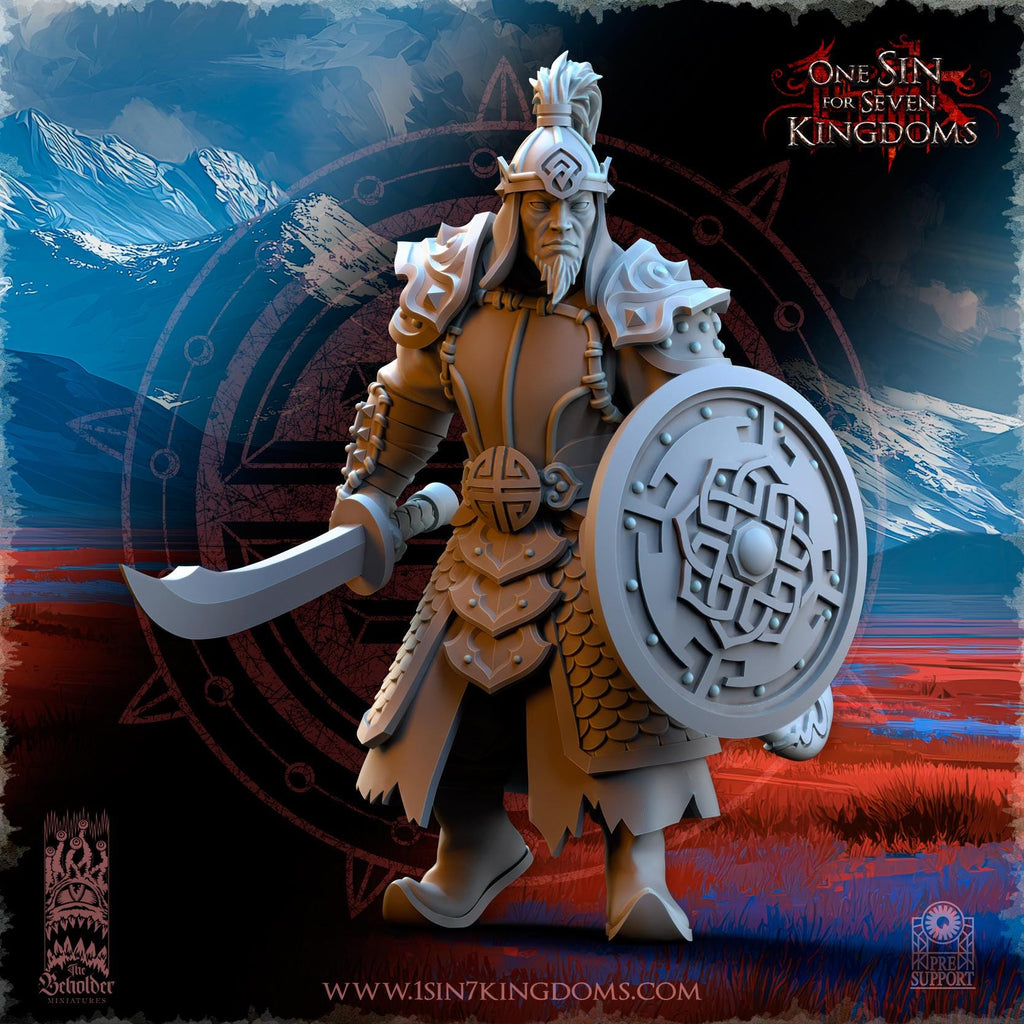 Astarii Dynasty Warriors swordsmen in 12k by The Beholder Miniatures