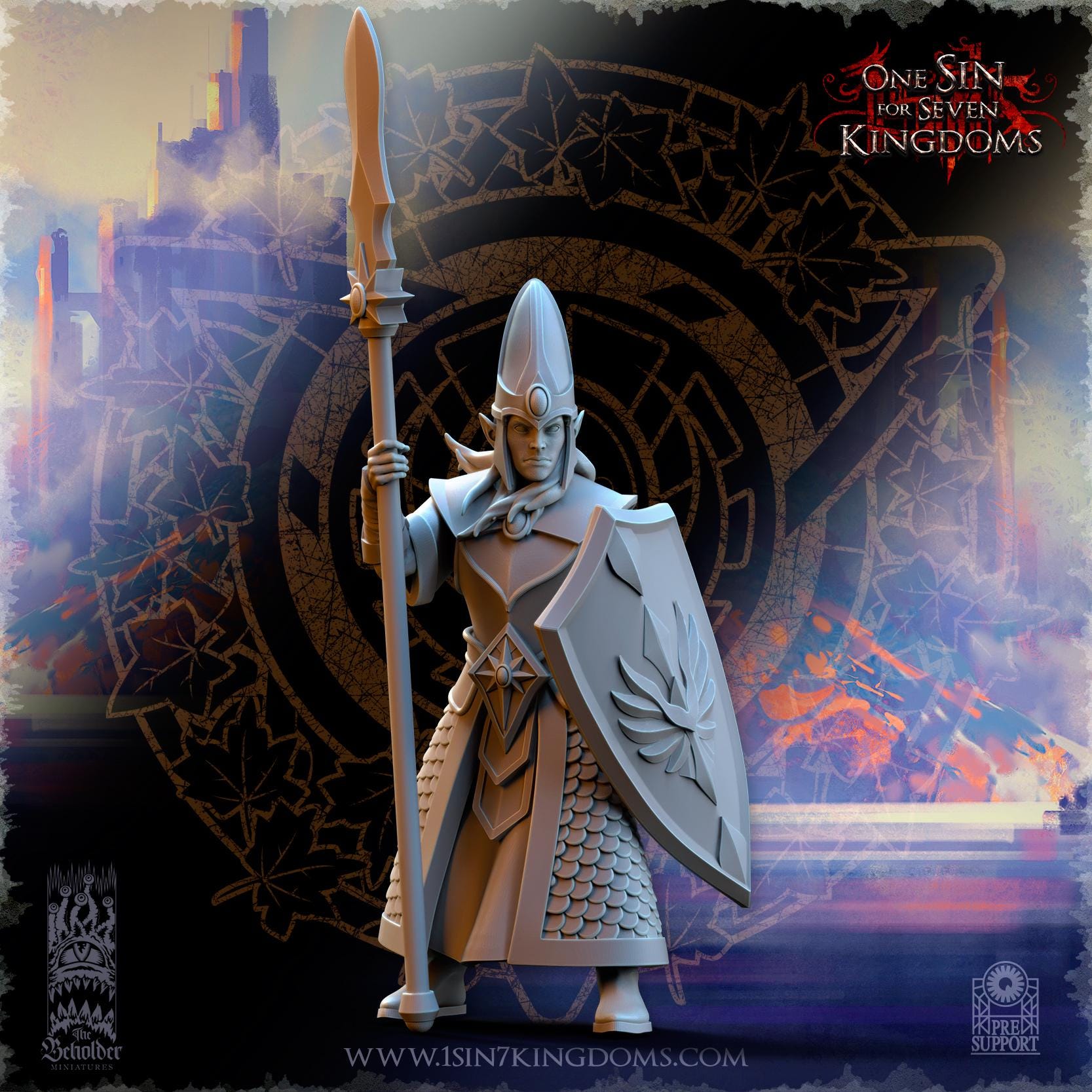 Silvermoor Elves Kingdom Militia- in 12k- by The Beholder Miniatures