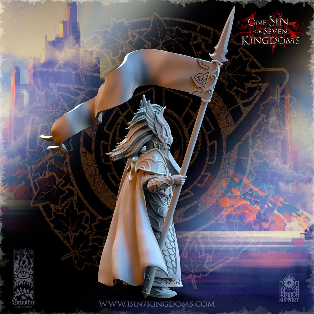 Glorindel, Silvermoor Elves Hero - in 12k- by The Beholder Miniatures