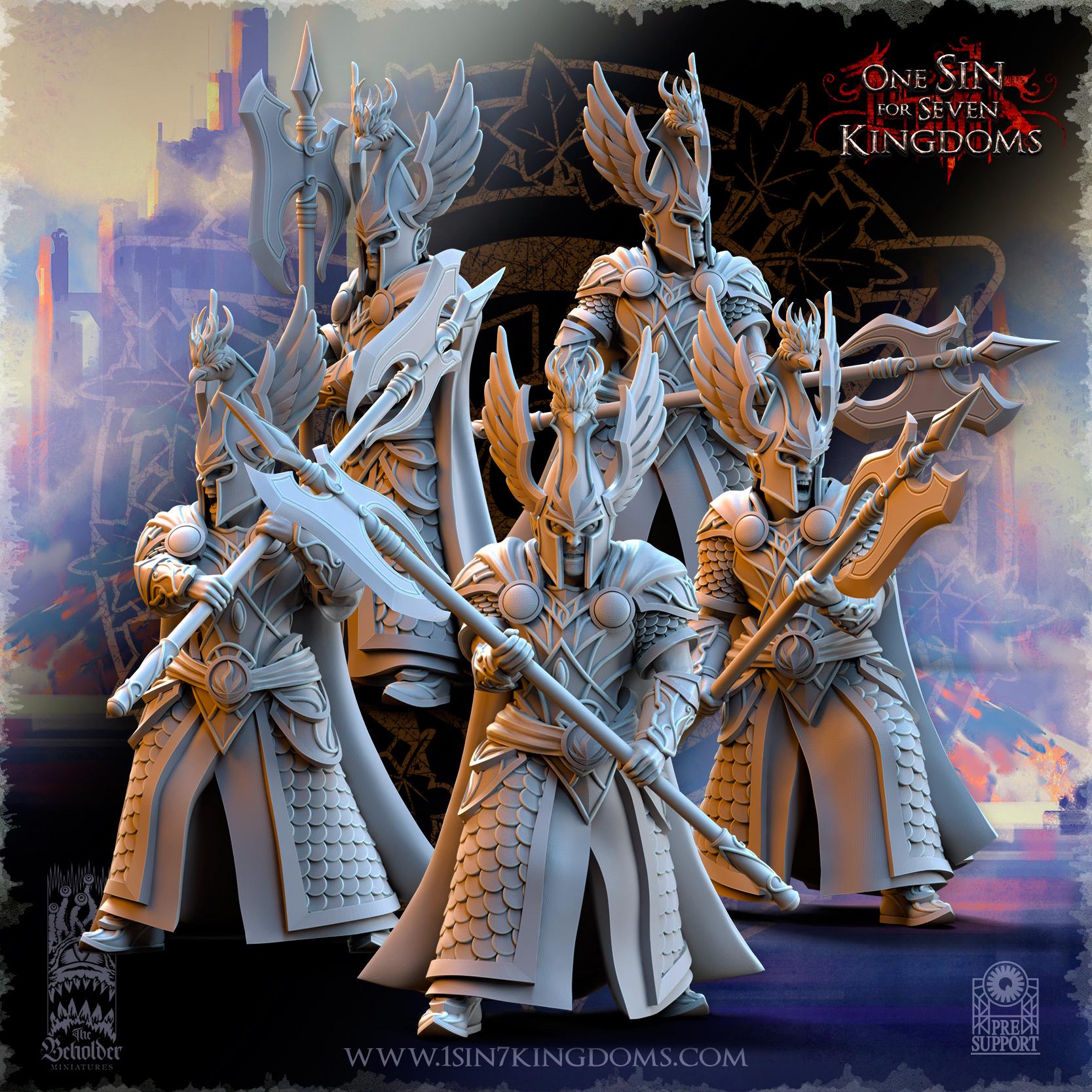 Silvermoor Elves Searing Bird Guardians - in 12k- The Beholder Miniatures