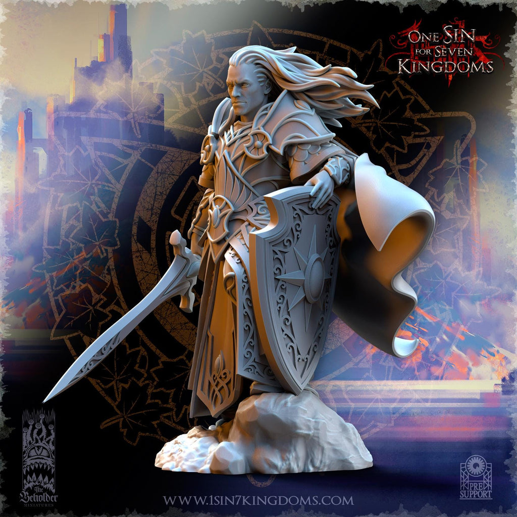 Polomhir, Silvermoor Elves Commander - in 12k- by The Beholder Miniatures