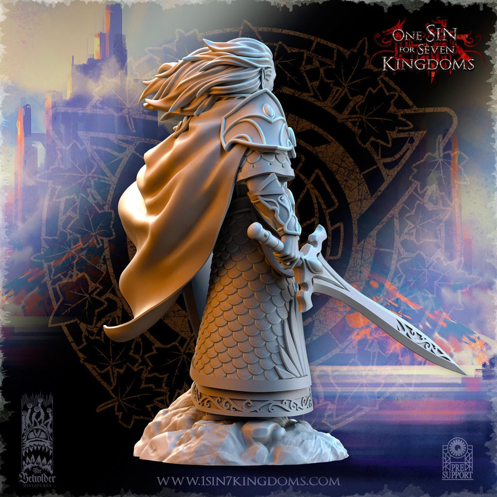 Polomhir, Silvermoor Elves Commander - in 12k- by The Beholder Miniatures