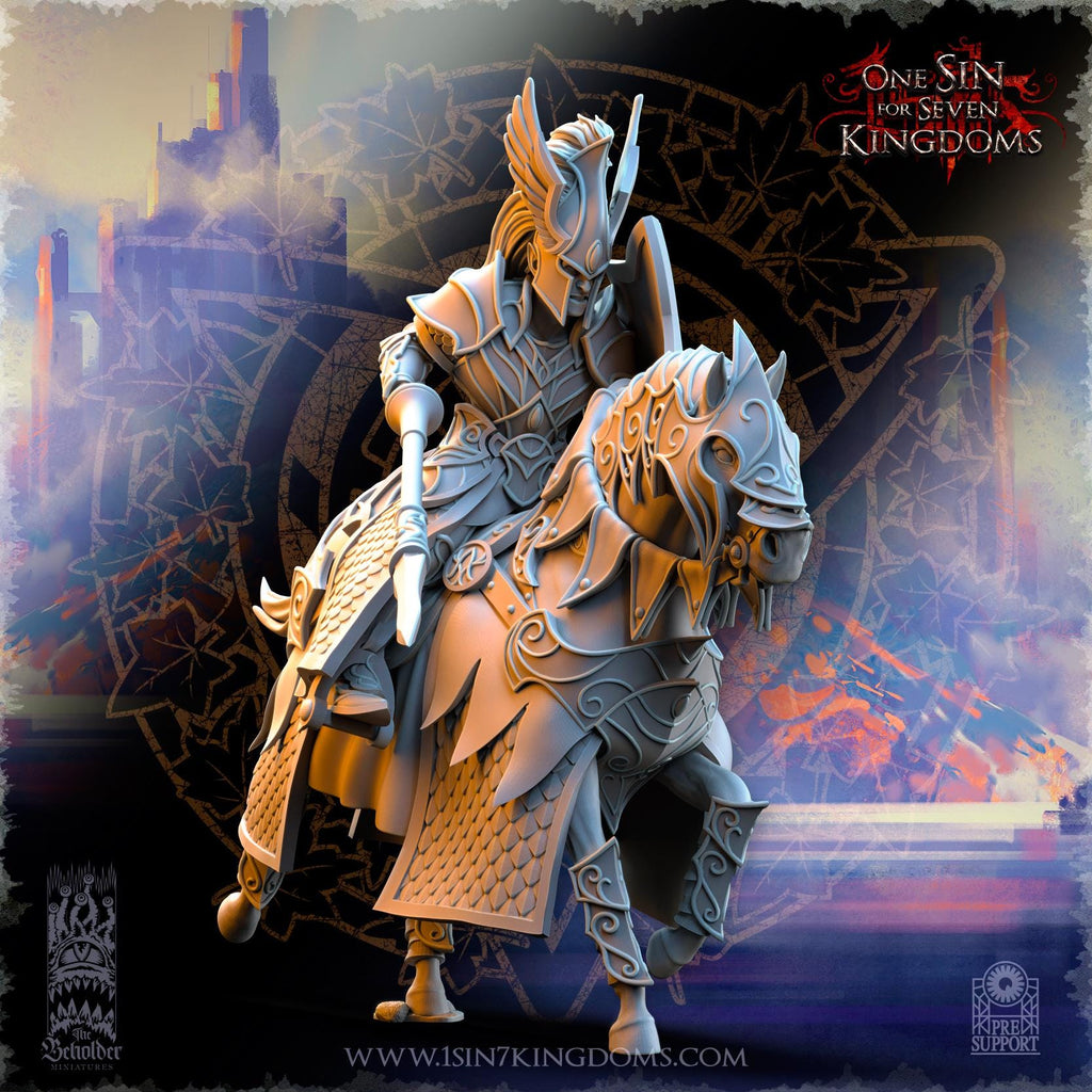 Silvermoor Elves Knights of Ashur - in 12k- by The Beholder Miniatures
