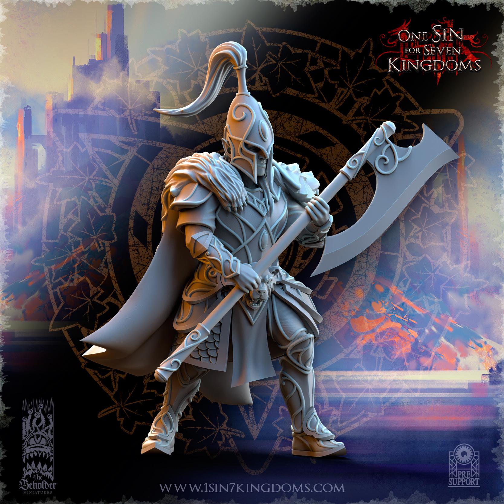 Silvermoor Elves Bear Guardians - in 12k- by The Beholder Miniatures