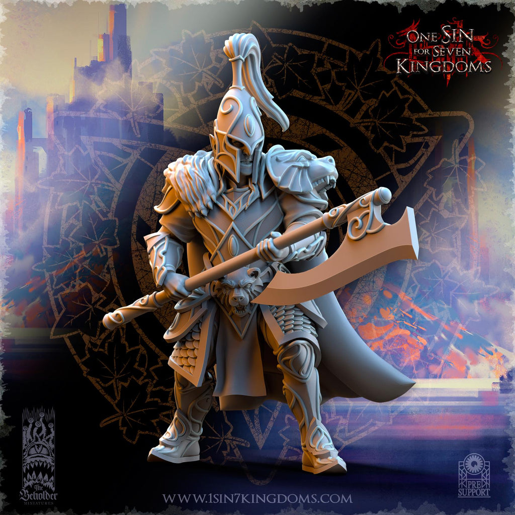 Silvermoor Elves Bear Guardians - in 12k- by The Beholder Miniatures