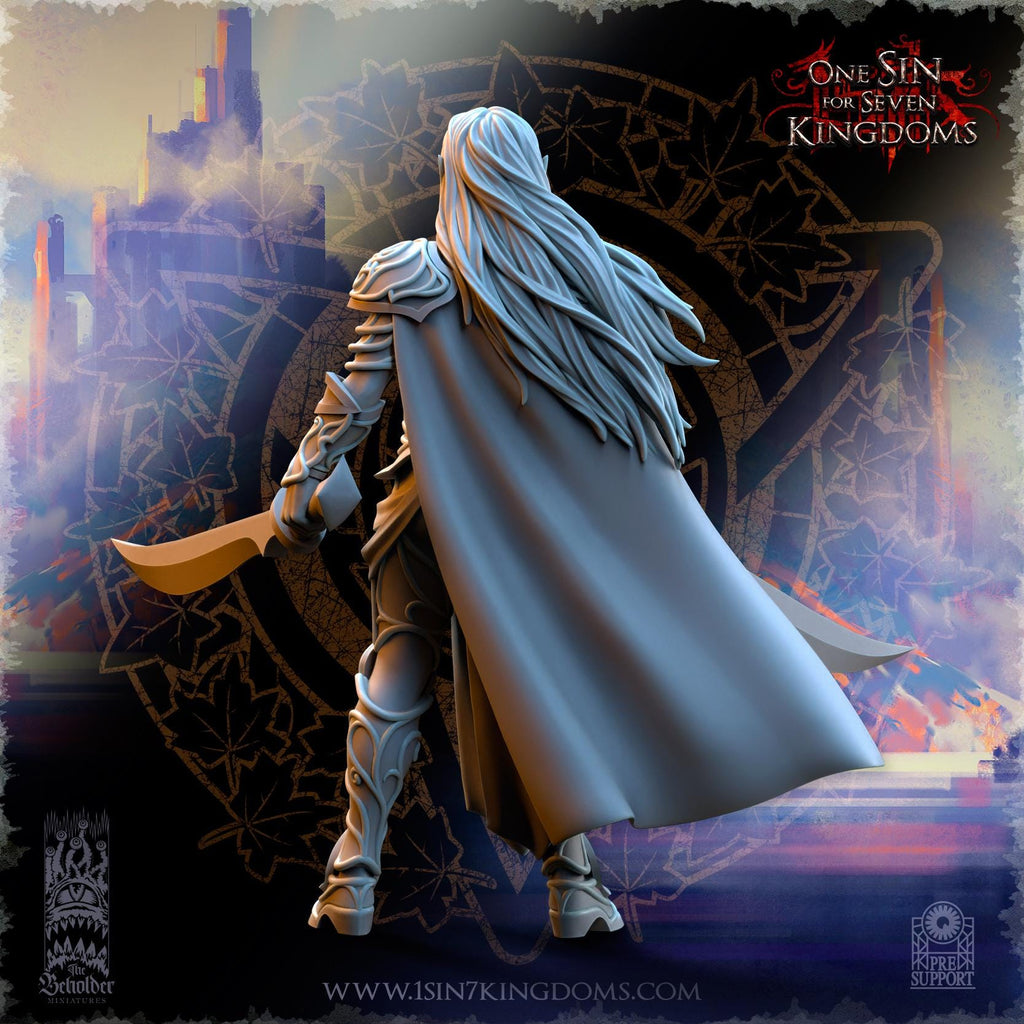 Lyriel, Silvermoor Elves Captain - in 12k- by The Beholder Miniatures