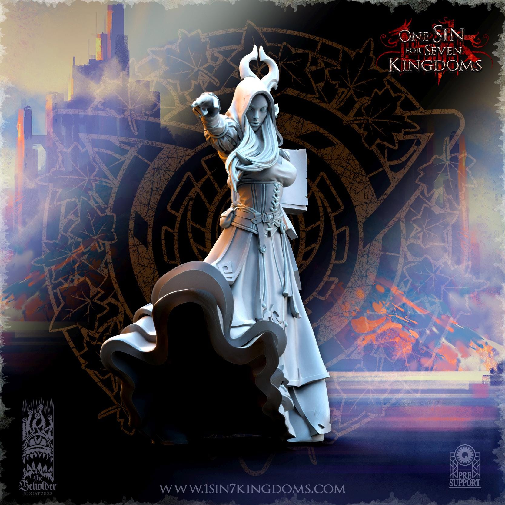 Kythaela, Elven Wizard - in 12k- by The Beholder Miniatures