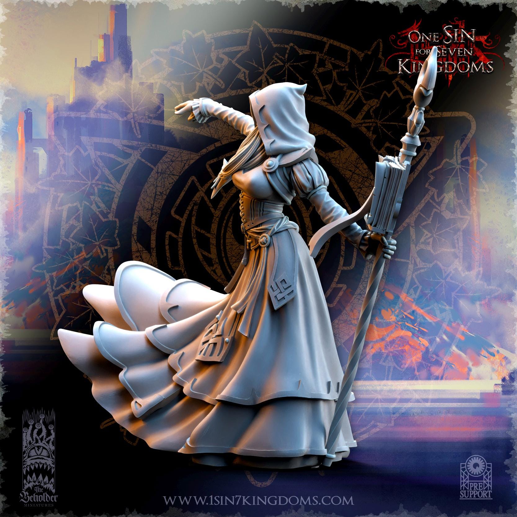 Kythaela, Elven Wizard - in 12k- by The Beholder Miniatures