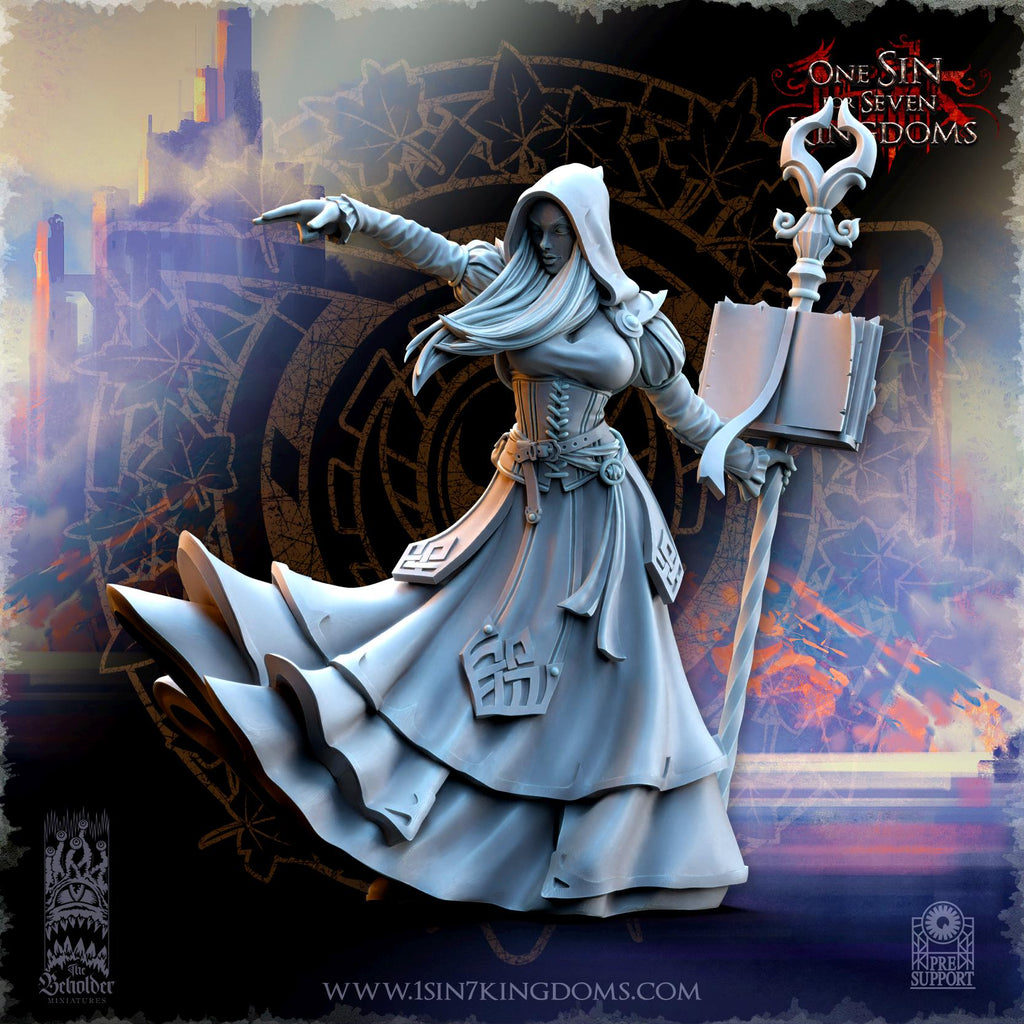 Kythaela, Elven Wizard - in 12k- by The Beholder Miniatures